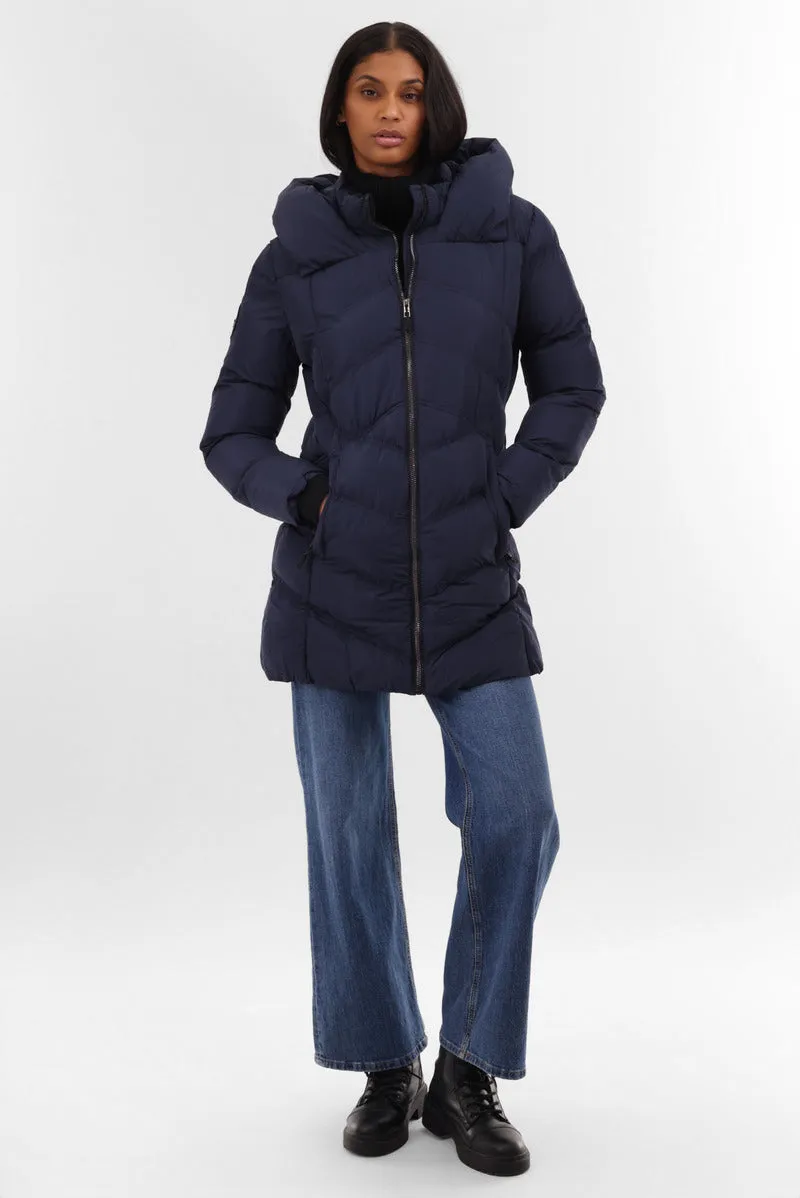 Canada Weather Gear Chevron Quilted Parka Jacket - Navy sold by Fairweather product image thumbnail 5