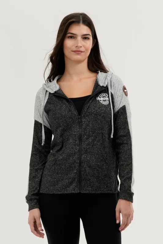 Fahrenheit Lightweight Zip Up Hoodie - Black sold by Fairweather