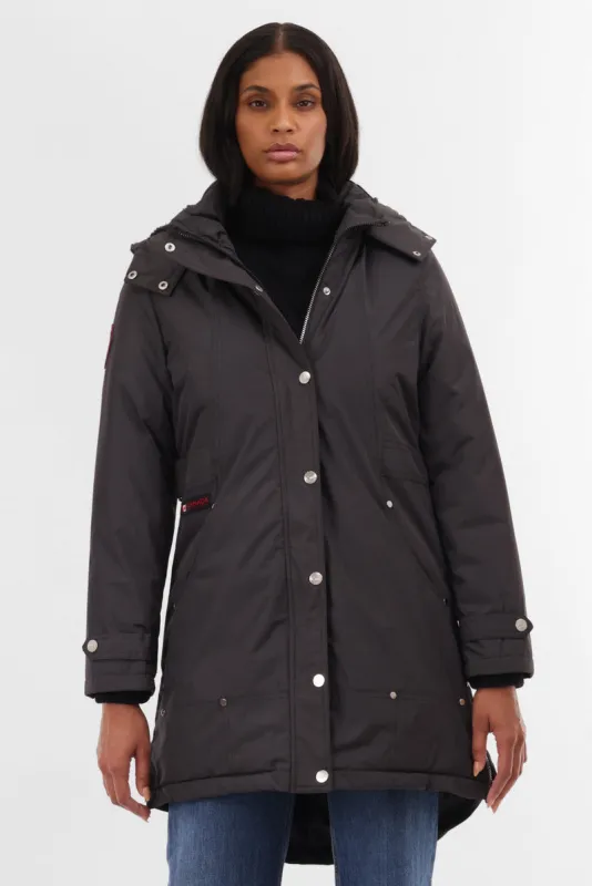 Canada Weather Gear Sherpa Lined Parka Jacket - Grey sold by Fairweather