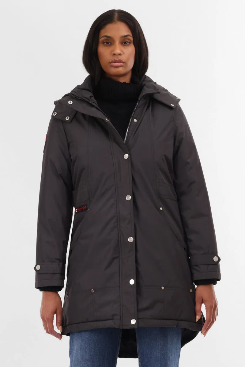 Canada Weather Gear Sherpa Lined Parka Jacket - Grey sold by Fairweather