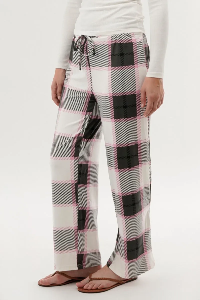 Canada Weather Gear Plaid Wide Leg Pajama Pants - White sold by Fairweather product image thumbnail 2