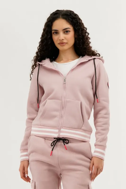 Canada Weather Gear Fleece Zip Up Hoodie - Pink sold by Fairweather