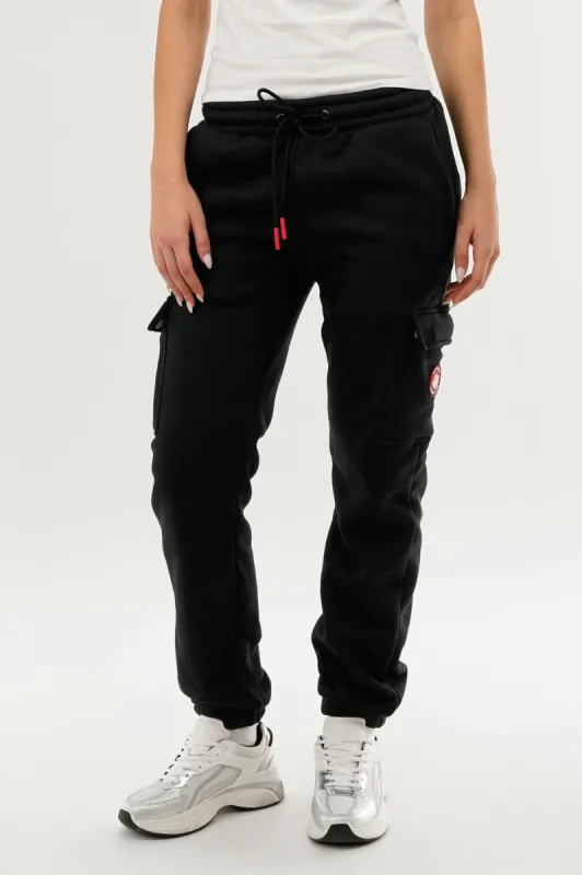 Canada Weather Gear Fleece Cargo Joggers - Black sold by Fairweather