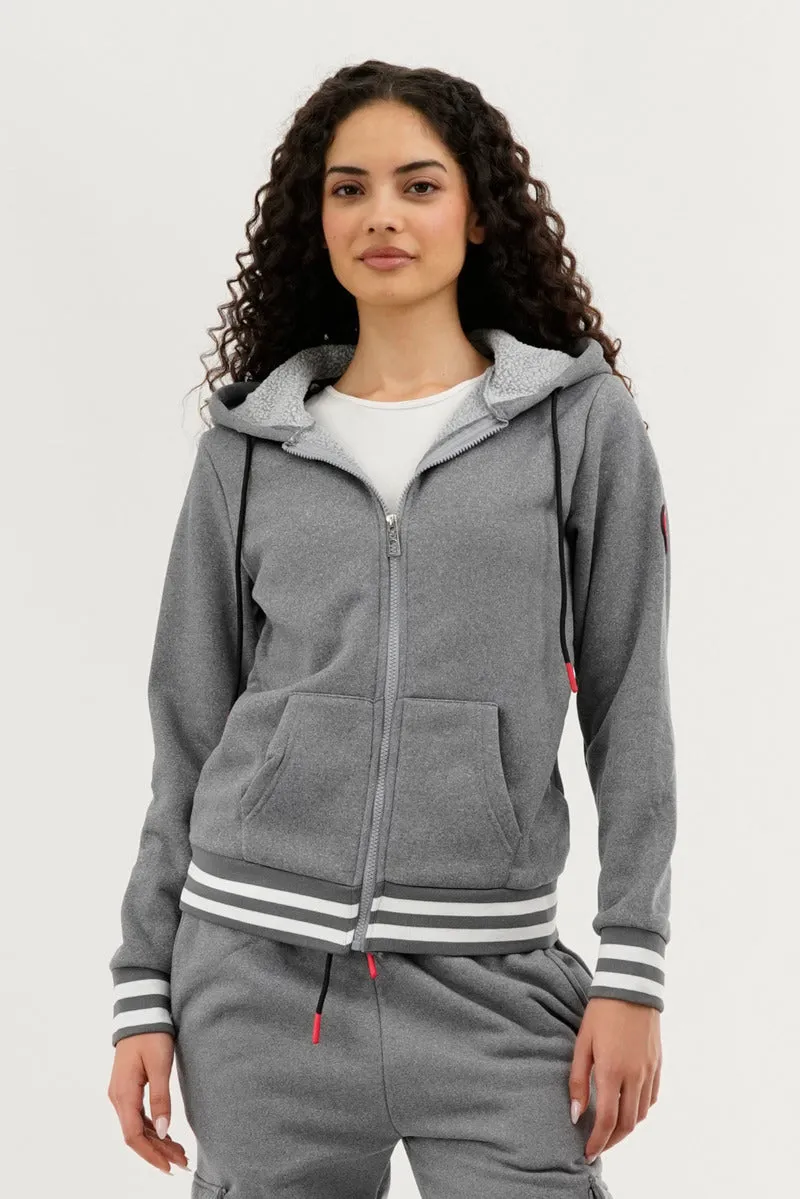 Canada Weather Gear Fleece Zip Up Hoodie - Grey sold by Fairweather