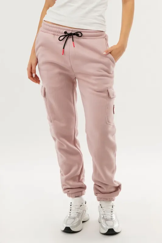 Canada Weather Gear Fleece Cargo Joggers - Pink sold by Fairweather