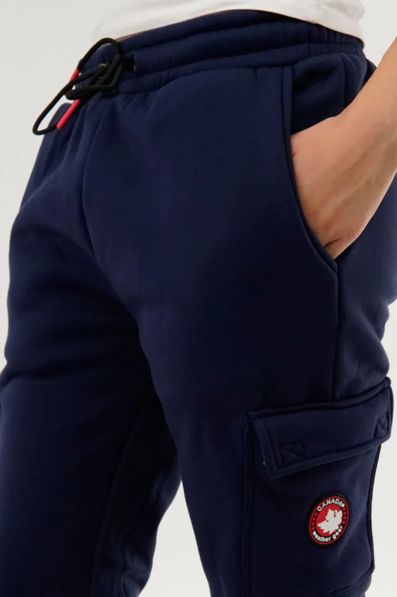 Canada Weather Gear Fleece Cargo Joggers - Navy sold by Fairweather product image thumbnail 4