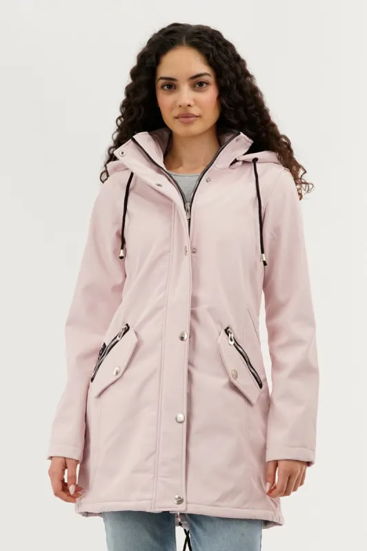 Canada Weather Gear Soft Shell Lightweight Jacket - Blush sold by Fairweather