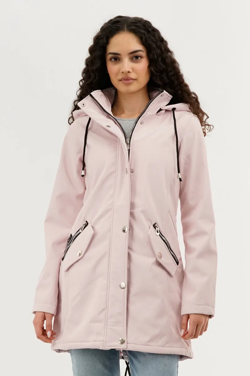 Canada Weather Gear Soft Shell Lightweight Jacket - Blush sold by Fairweather