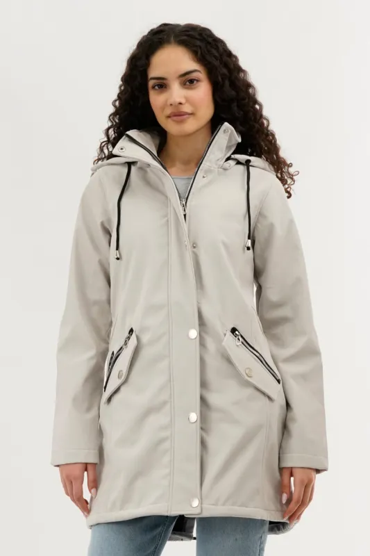 Canada Weather Gear Soft Shell Lightweight Jacket - Cream sold by Fairweather