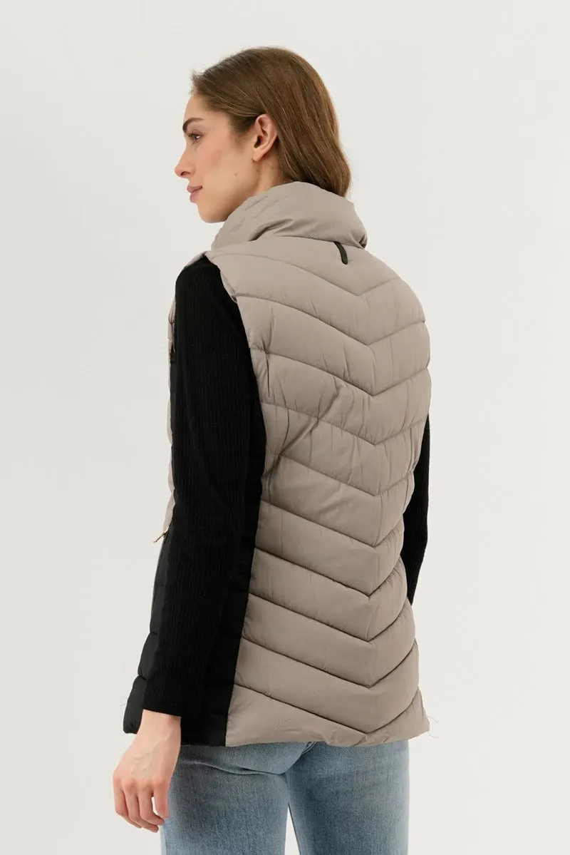 Canada Weather Gear Chevron Quilted Vest - Taupe sold by Fairweather product image thumbnail 3
