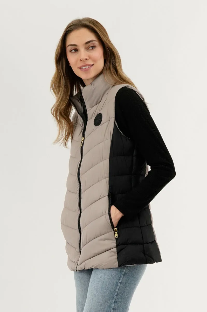 Canada Weather Gear Chevron Quilted Vest - Taupe sold by Fairweather product image thumbnail 2