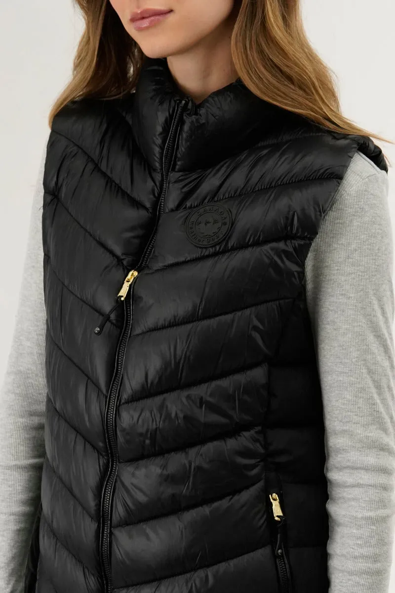 Canada Weather Gear Chevron Quilted Vest - Black sold by Fairweather product image thumbnail 4