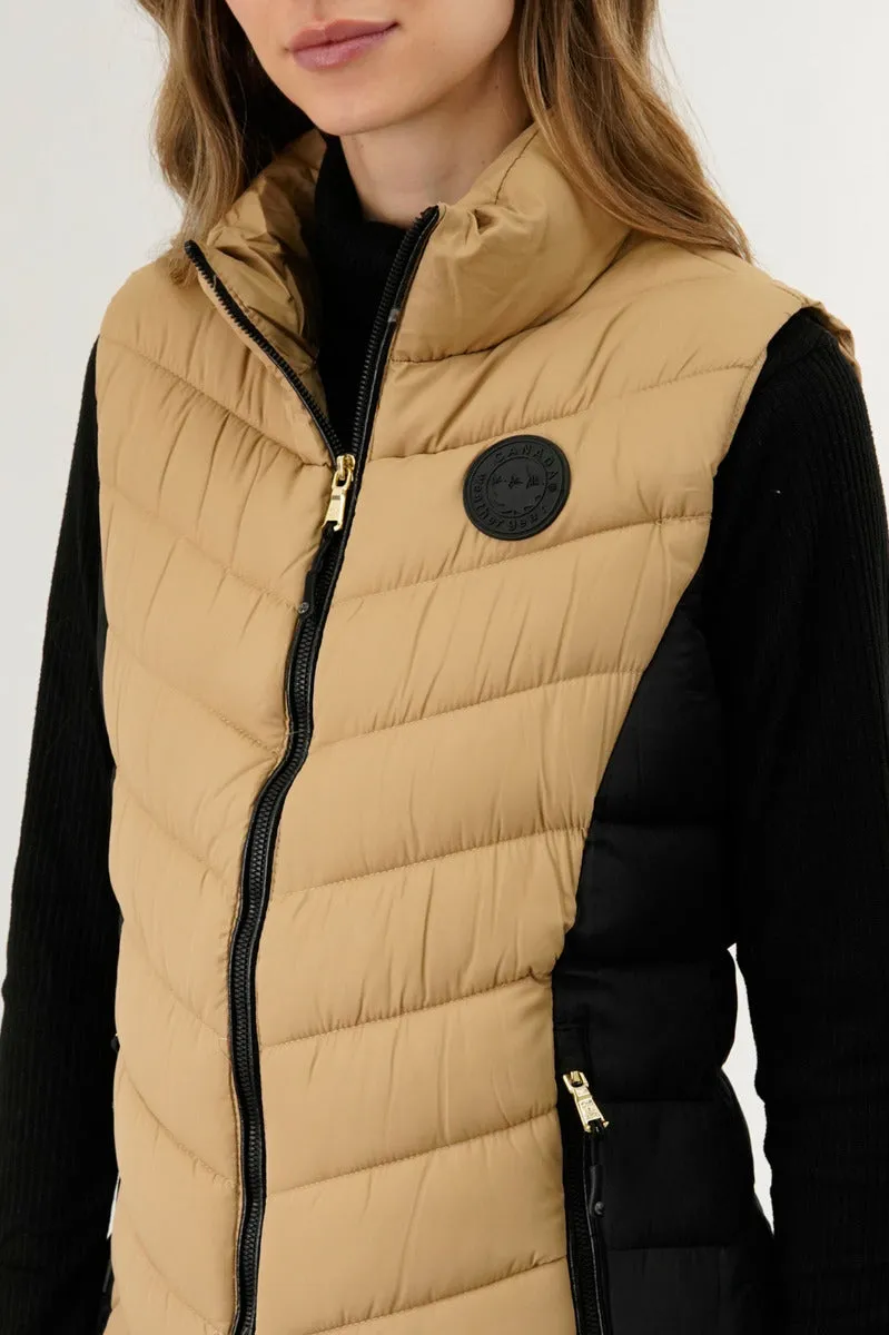 Canada Weather Gear Chevron Quilted Vest - Camel sold by Fairweather product image thumbnail 4