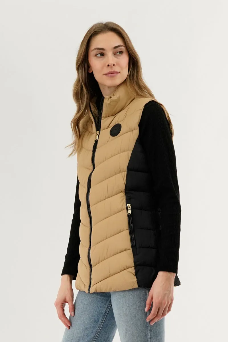 Canada Weather Gear Chevron Quilted Vest - Camel sold by Fairweather product image thumbnail 2