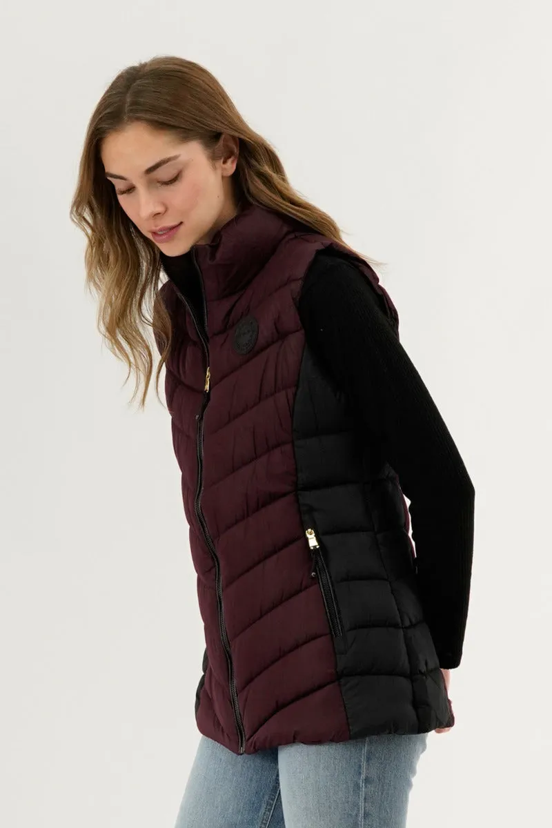 Canada Weather Gear Chevron Quilted Vest - Burgundy sold by Fairweather product image thumbnail 2
