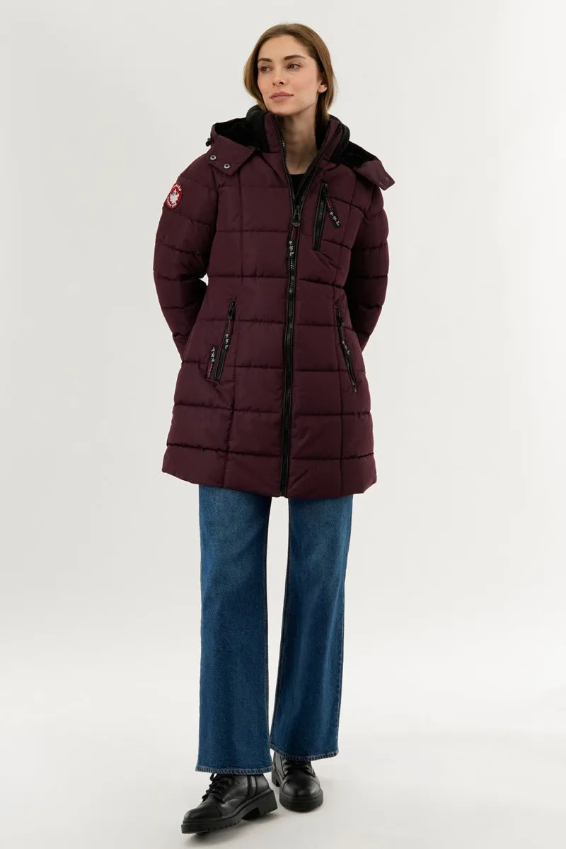 Canada Weather Gear Square Quilted Parka Jacket - Burgundy sold by Fairweather product image thumbnail 5