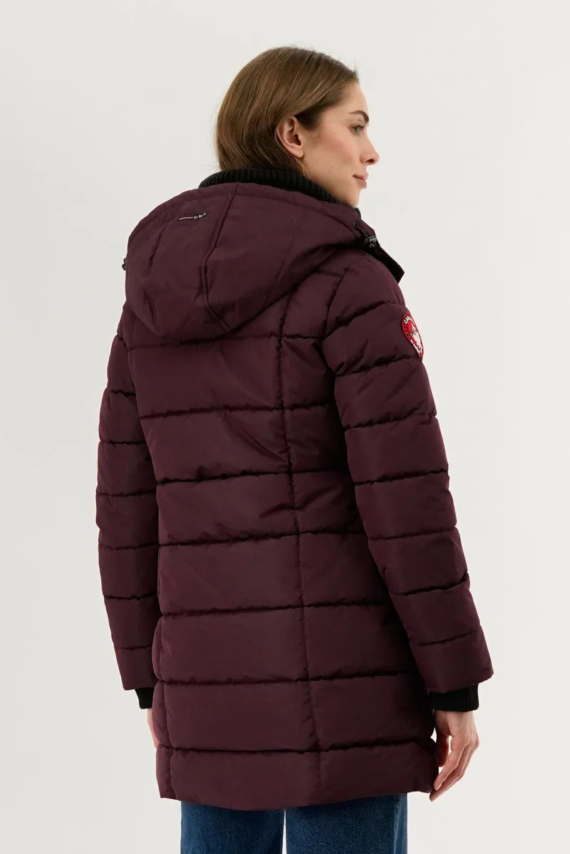 Canada Weather Gear Square Quilted Parka Jacket - Burgundy sold by Fairweather product image thumbnail 3