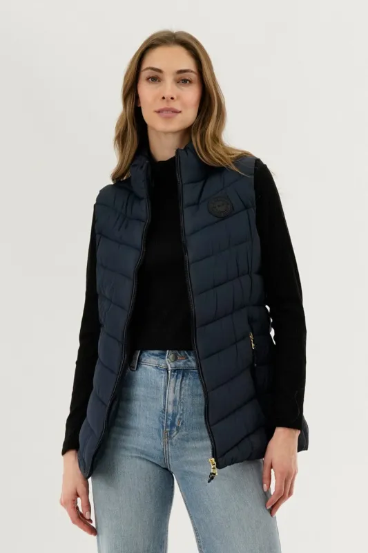 Canada Weather Gear Chevron Quilted Vest - Navy sold by Fairweather