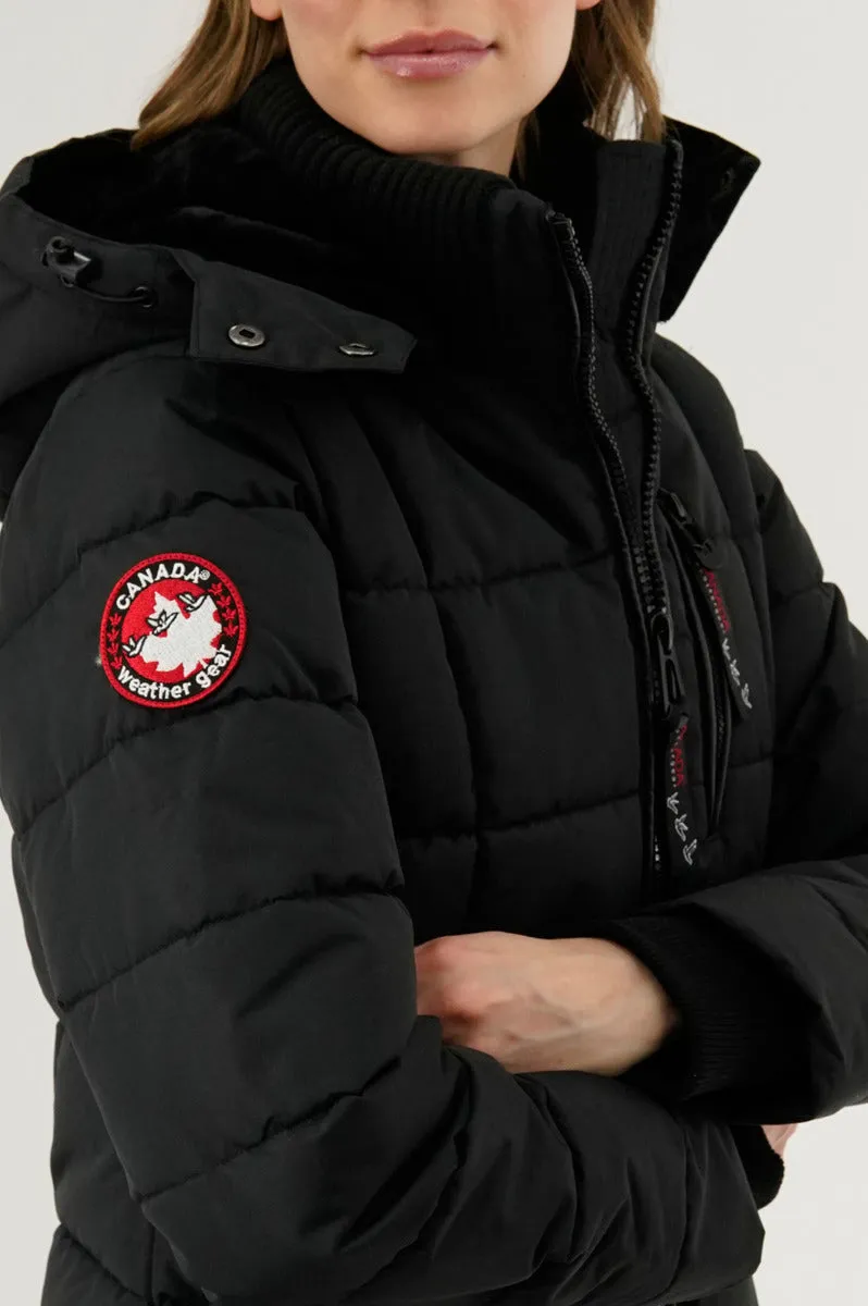 Canada Weather Gear Square Quilted Parka Jacket - Black sold by Fairweather product image thumbnail 4