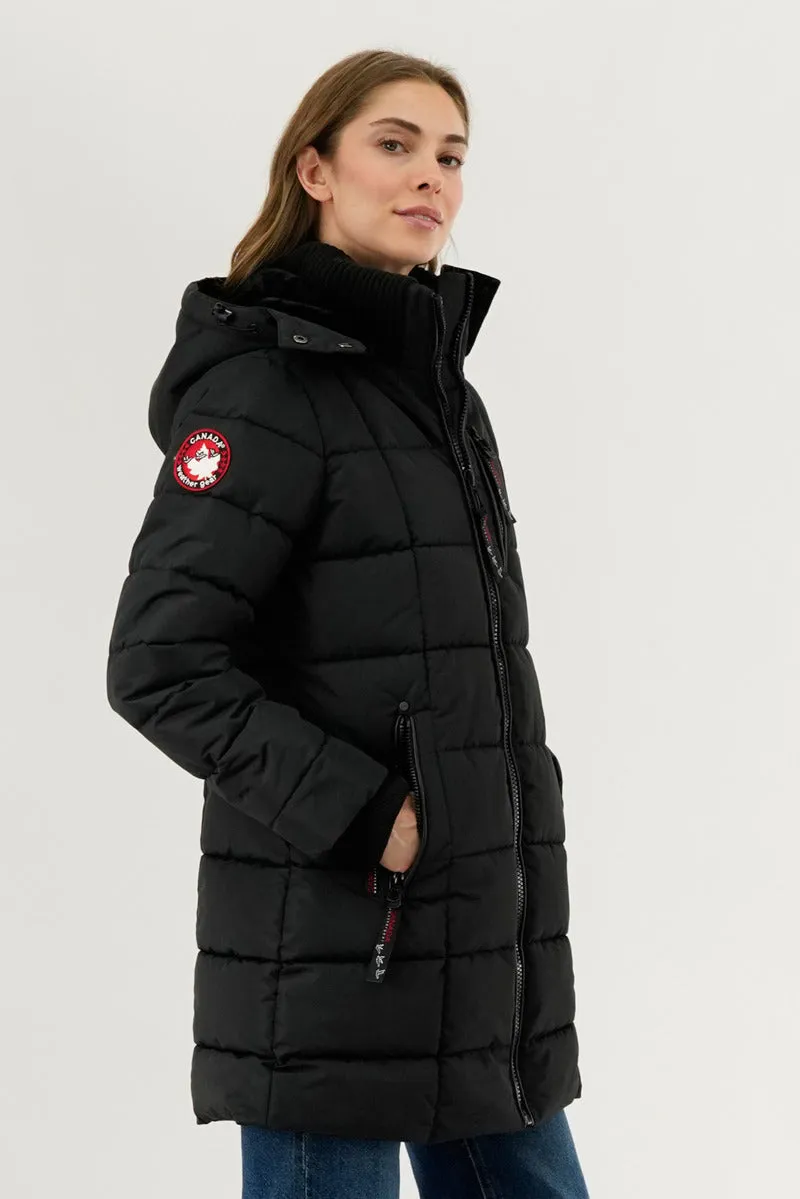 Canada Weather Gear Square Quilted Parka Jacket - Black sold by Fairweather product image thumbnail 2