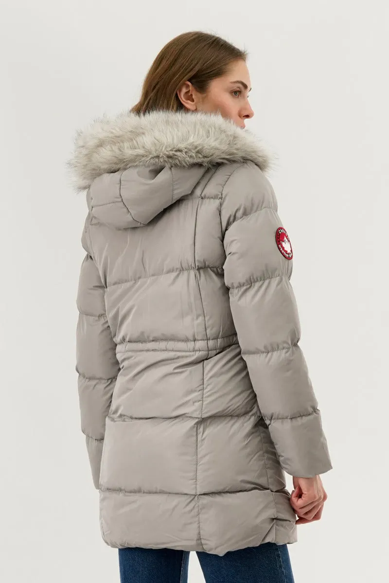 Canada Weather Gear Faux Fur Trim Puffer Parka Jacket - Stone sold by Fairweather product image thumbnail 3