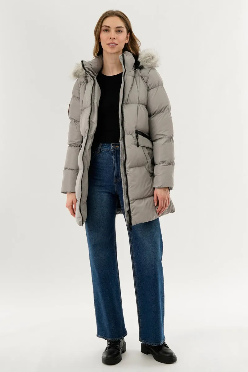 Canada Weather Gear Faux Fur Trim Puffer Parka Jacket - Stone sold by Fairweather product image thumbnail 5