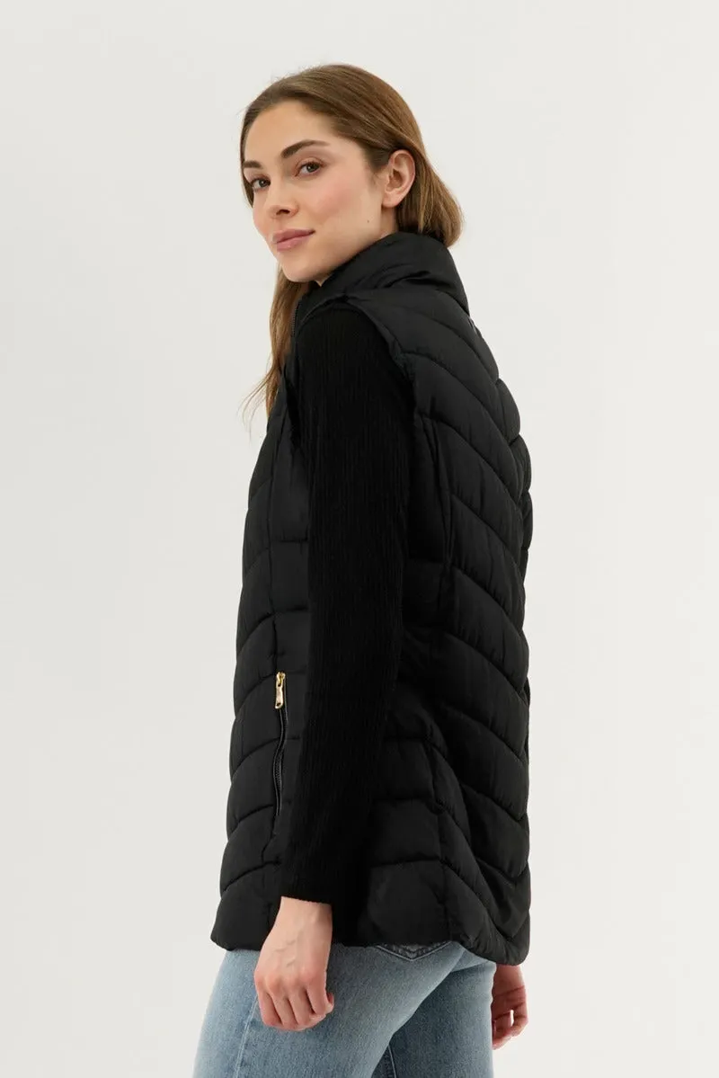 Canada Weather Gear Chevron Quilted Vest - Black sold by Fairweather product image thumbnail 3