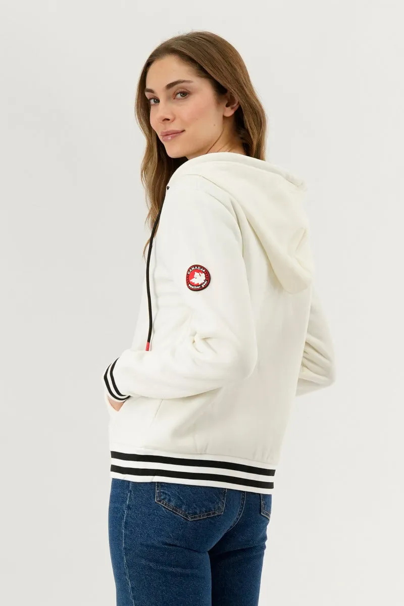 Canada Weather Gear Fleece Zip Up Hoodie - White sold by Fairweather product image thumbnail 3
