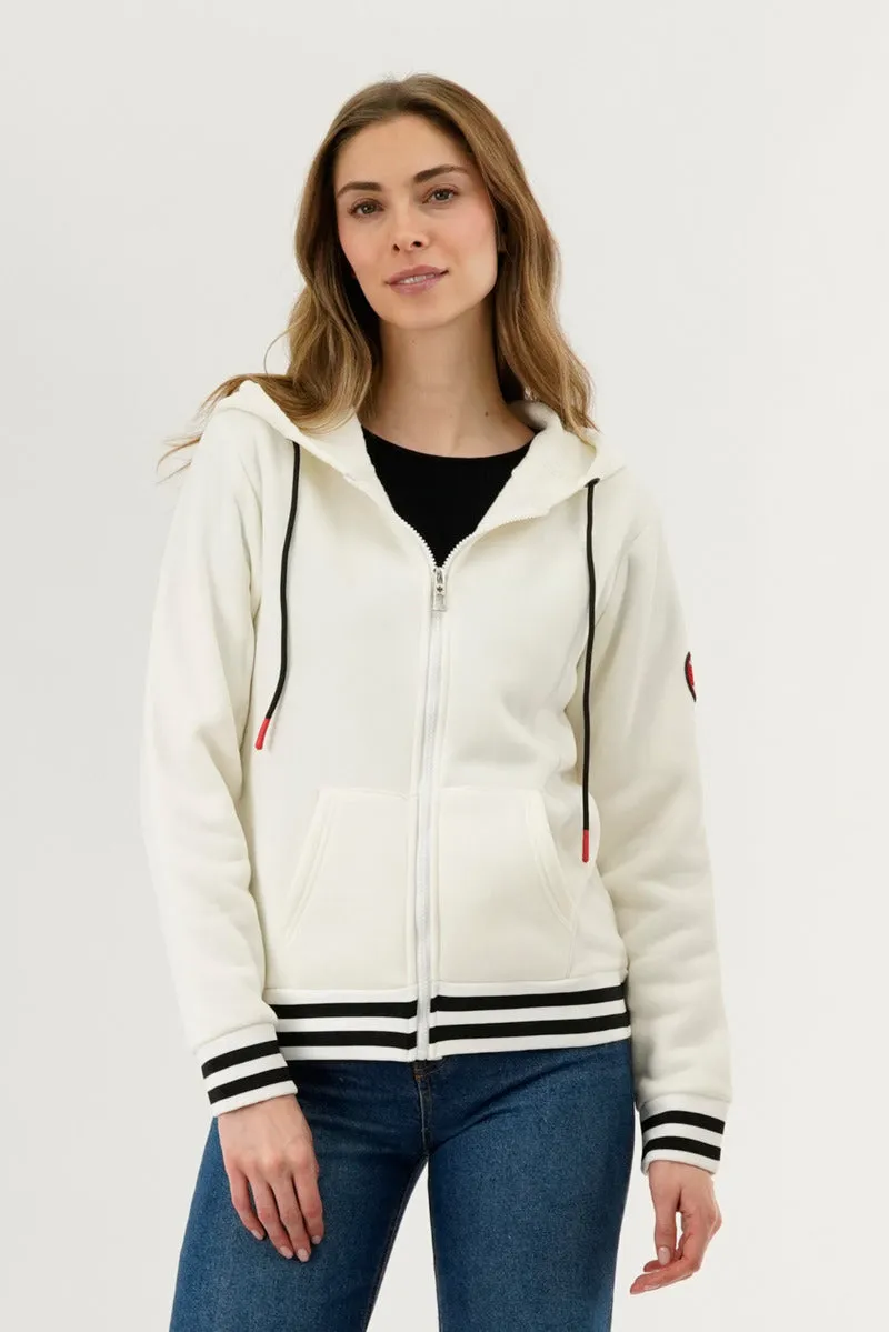 Canada Weather Gear Fleece Zip Up Hoodie - White sold by Fairweather