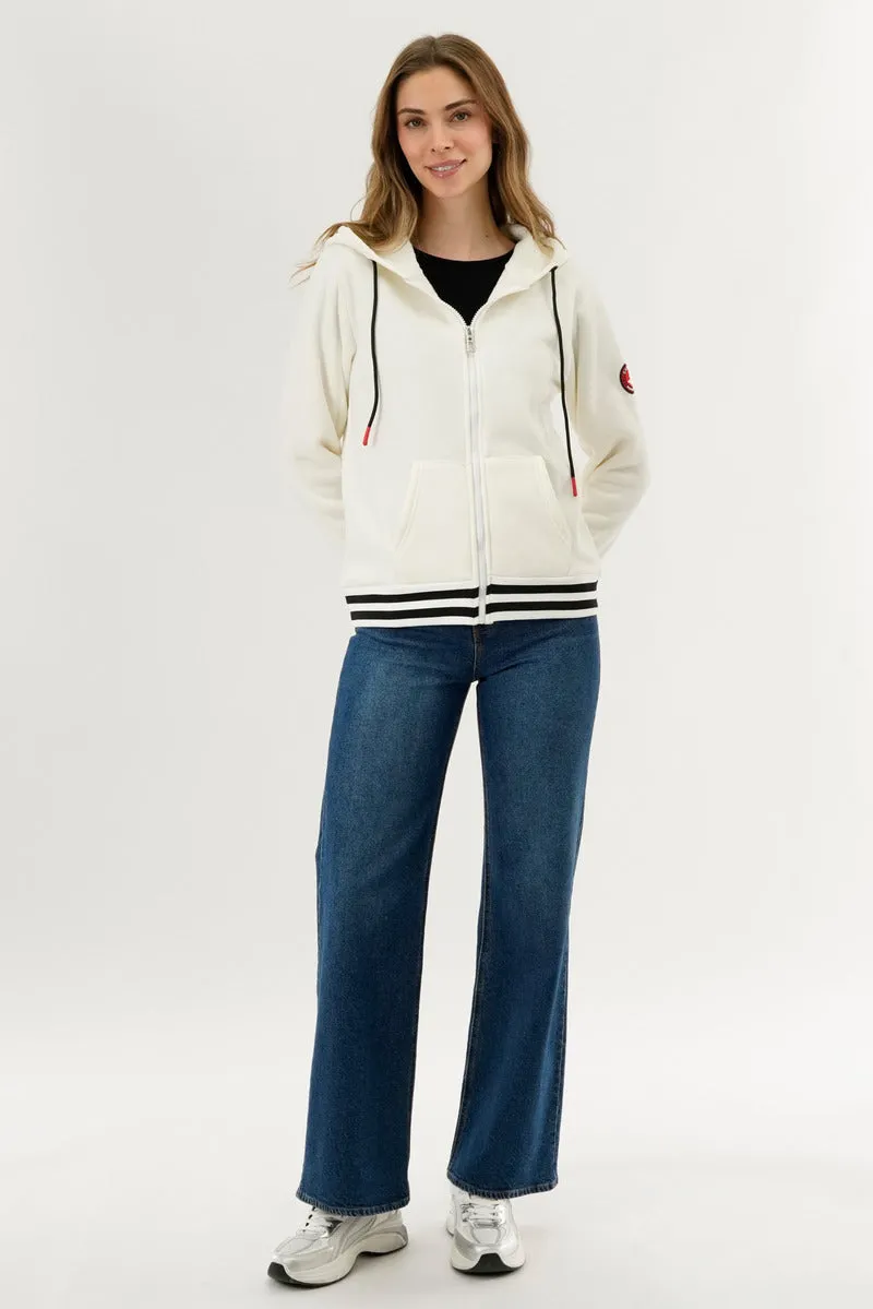 Canada Weather Gear Fleece Zip Up Hoodie - White sold by Fairweather product image thumbnail 5