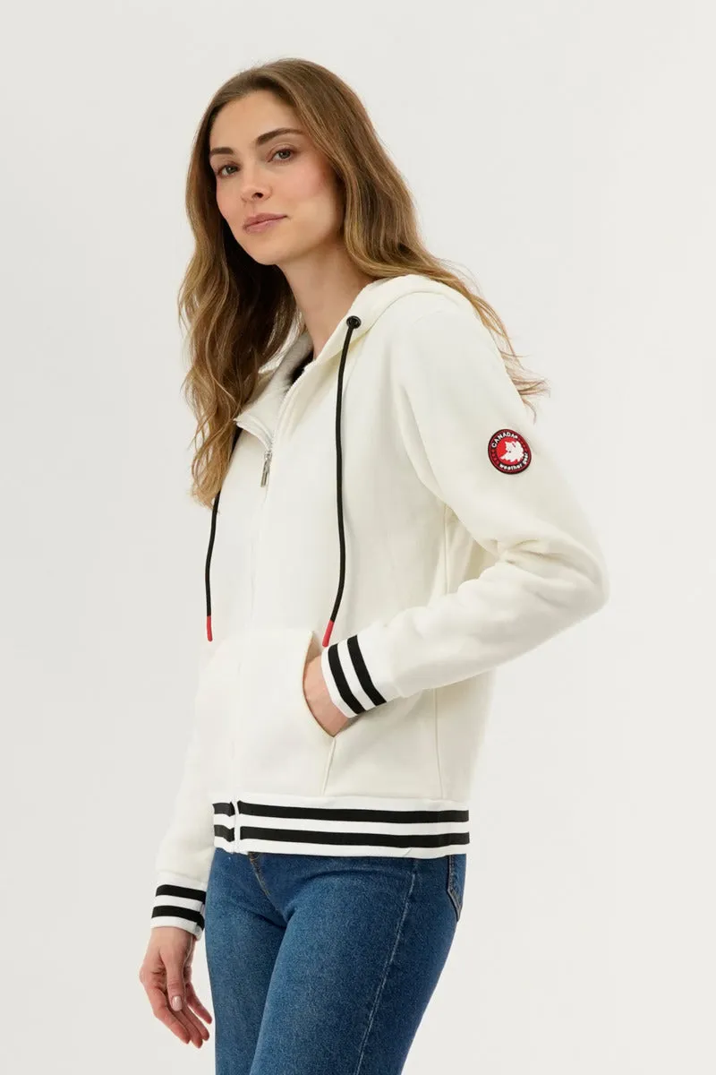 Canada Weather Gear Fleece Zip Up Hoodie - White sold by Fairweather product image thumbnail 2