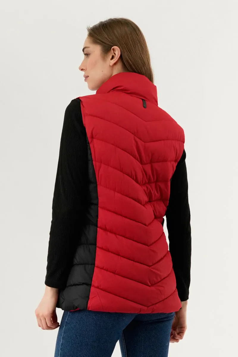 Canada Weather Gear Chevron Quilted Vest - Red sold by Fairweather product image thumbnail 3