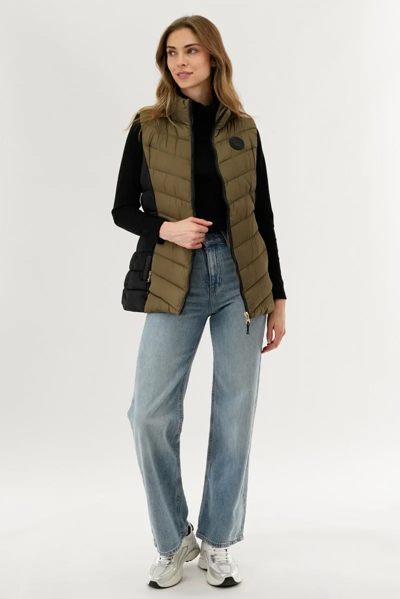 Canada Weather Gear Chevron Quilted Vest - Olive sold by Fairweather product image thumbnail 5