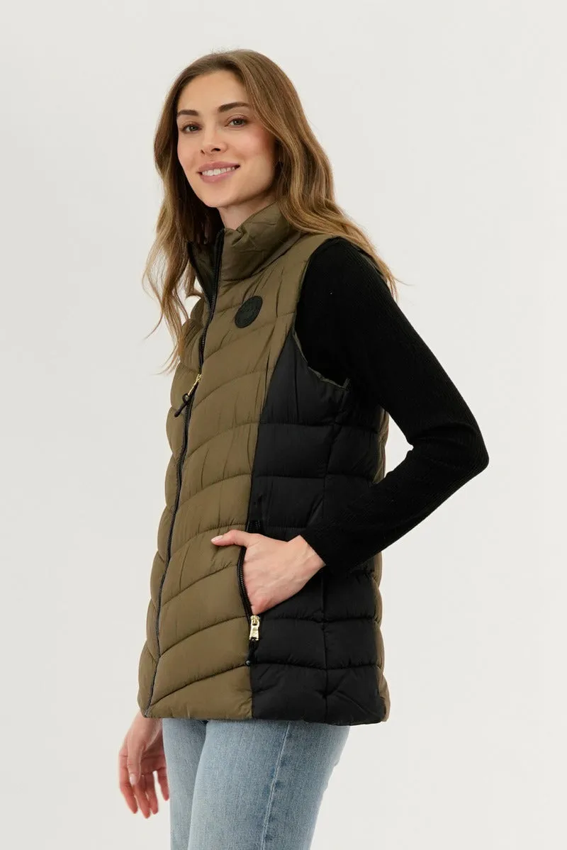Canada Weather Gear Chevron Quilted Vest - Olive sold by Fairweather product image thumbnail 2