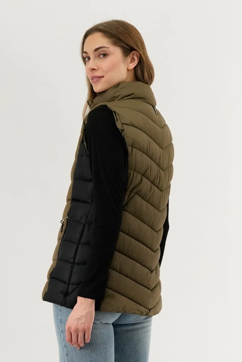Canada Weather Gear Chevron Quilted Vest - Olive sold by Fairweather product image thumbnail 3