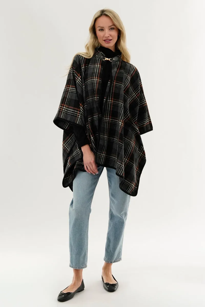 Canada Weather Gear Plaid Poncho - Black sold by Fairweather product image thumbnail 5