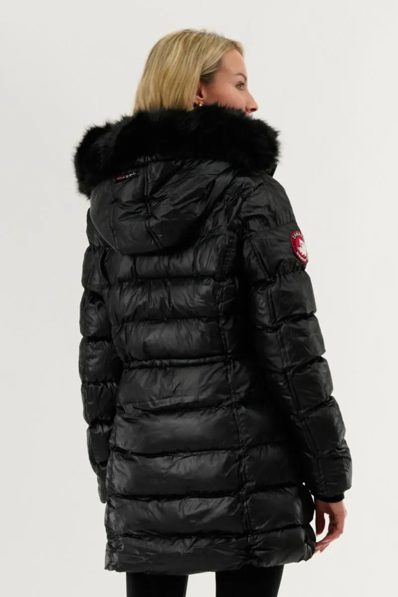 Canada Weather Gear Tie Waist Puffer Parka Jacket - Black sold by Fairweather product image thumbnail 3