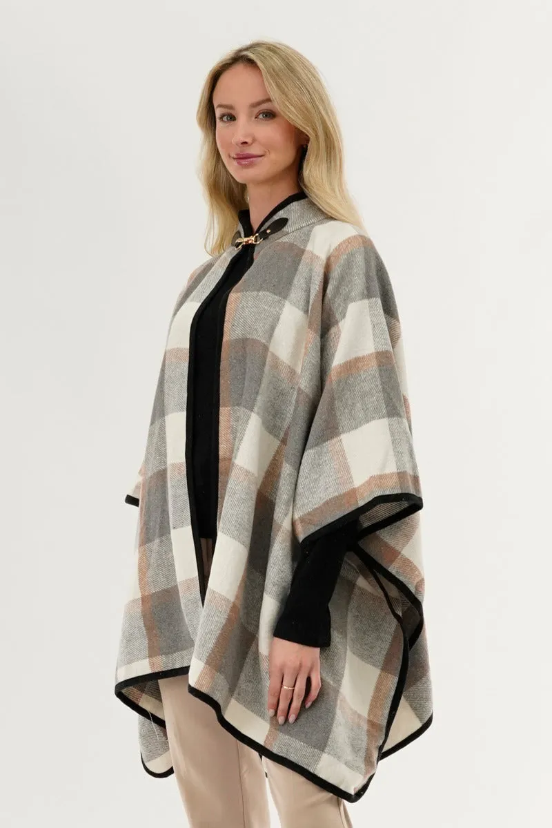 Canada Weather Gear Plaid Poncho - Beige sold by Fairweather product image thumbnail 2