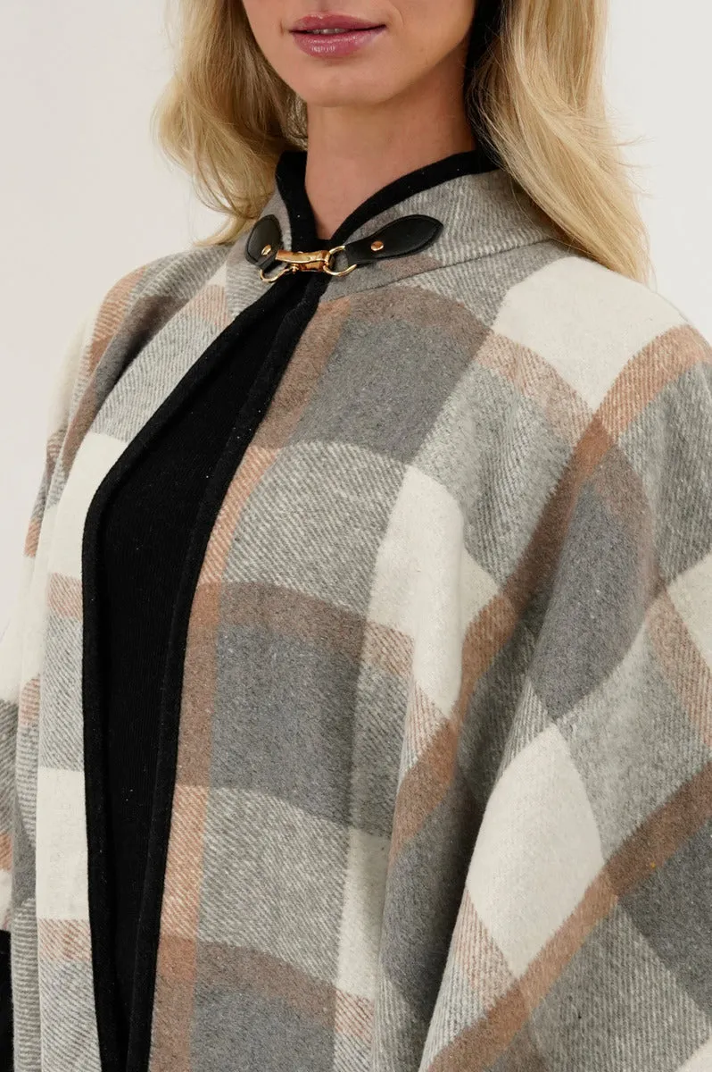 Canada Weather Gear Plaid Poncho - Beige sold by Fairweather product image thumbnail 4