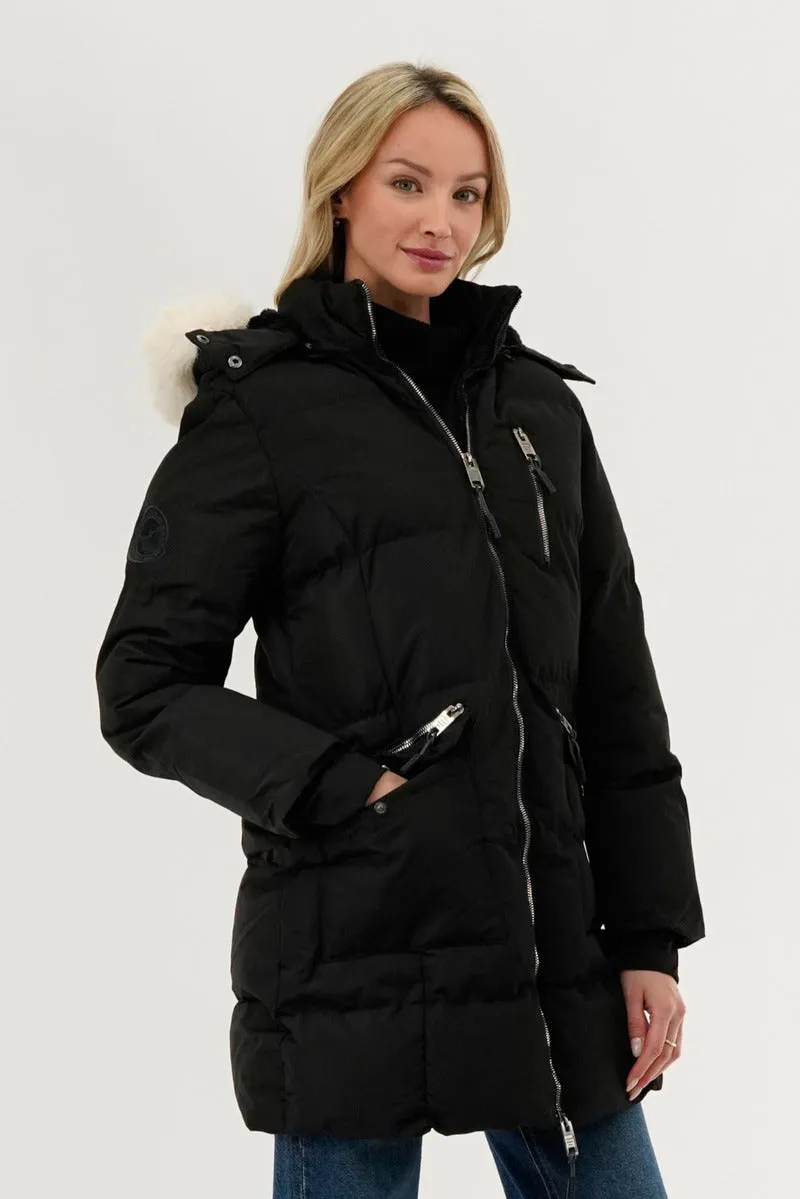 Canada Weather Gear Faux Fur Lined Hood Parka Jacket - Black sold by Fairweather product image thumbnail 2