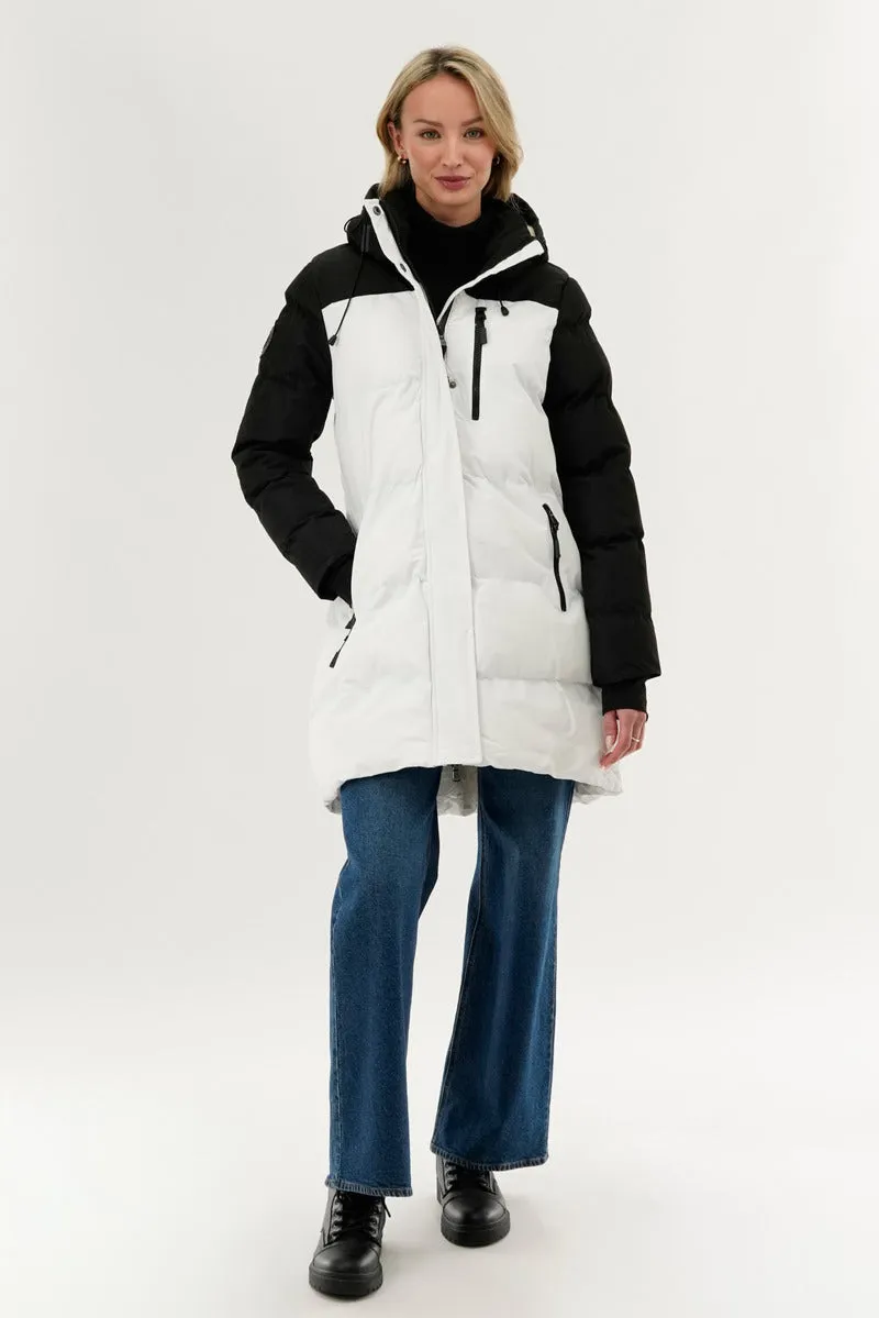 Colour Block Puffer Parka Jacket - White sold by Fairweather product image thumbnail 5