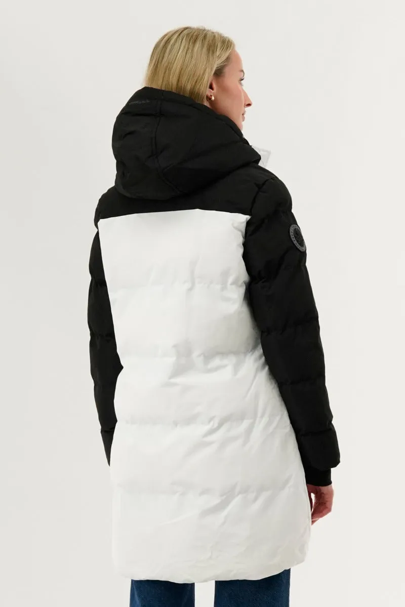 Colour Block Puffer Parka Jacket - White sold by Fairweather product image thumbnail 3