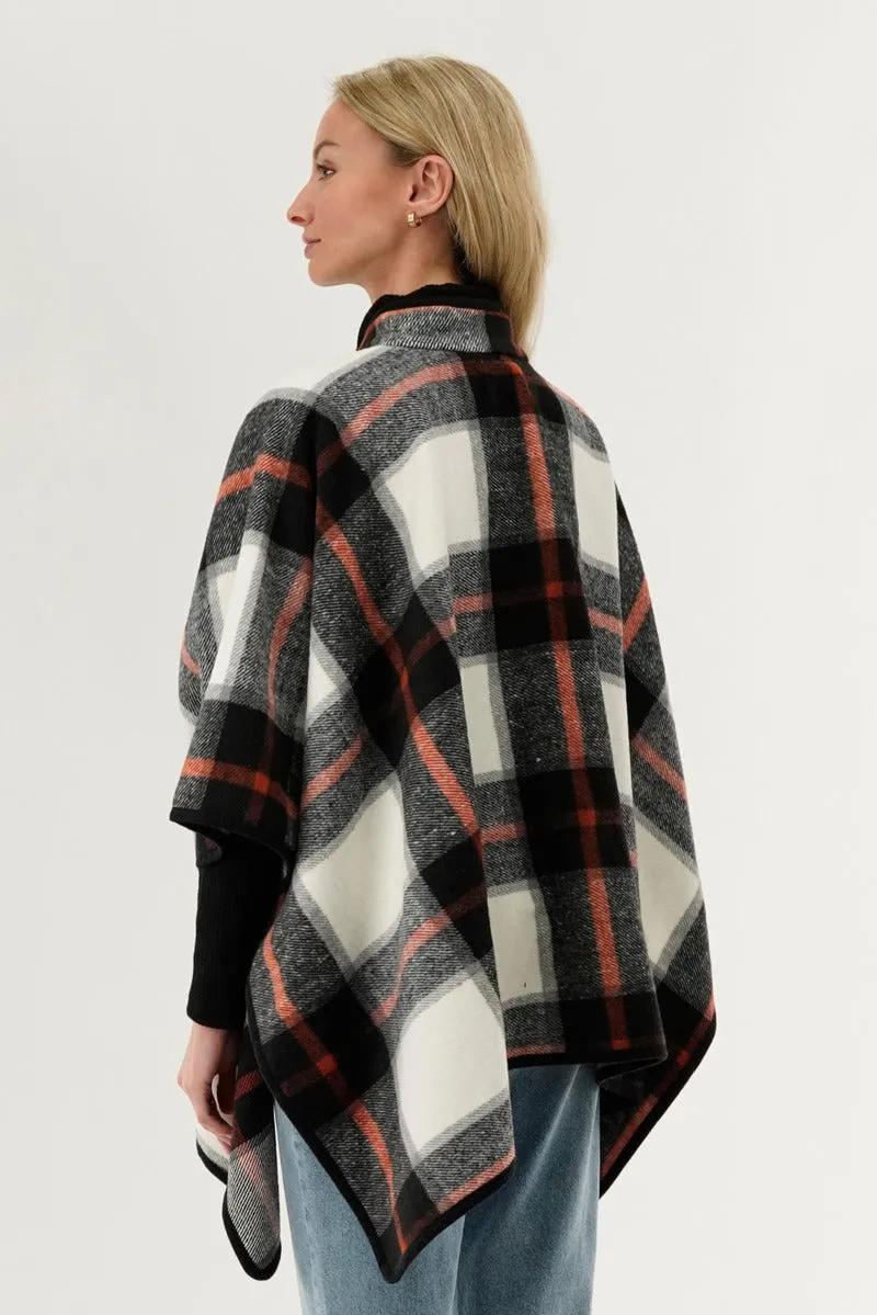 Canada Weather Gear Plaid Poncho - Black sold by Fairweather product image thumbnail 3