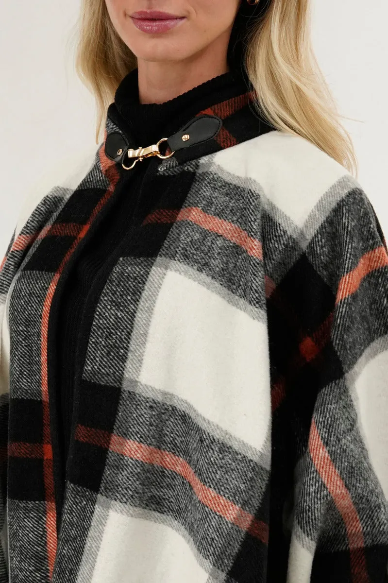 Canada Weather Gear Plaid Poncho - Black sold by Fairweather product image thumbnail 4