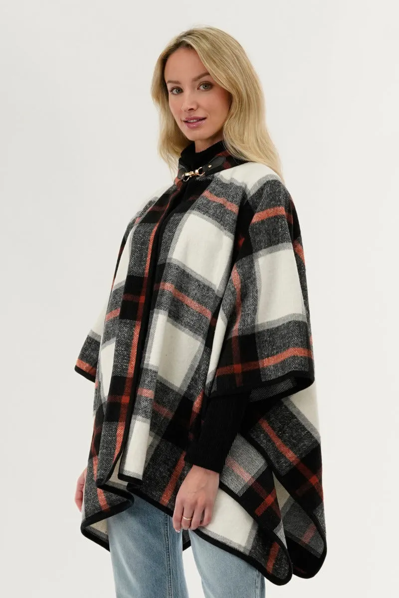 Canada Weather Gear Plaid Poncho - Black sold by Fairweather product image thumbnail 2