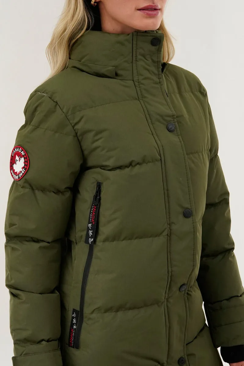 Canada Weather Gear Quilted Maxi Parka Jacket - Olive sold by Fairweather product image thumbnail 4