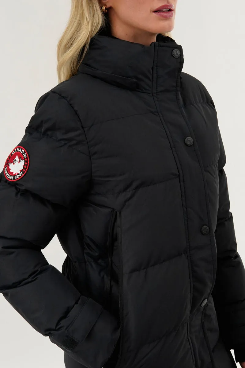 Canada Weather Gear Quilted Maxi Parka Jacket - Navy sold by Fairweather product image thumbnail 4