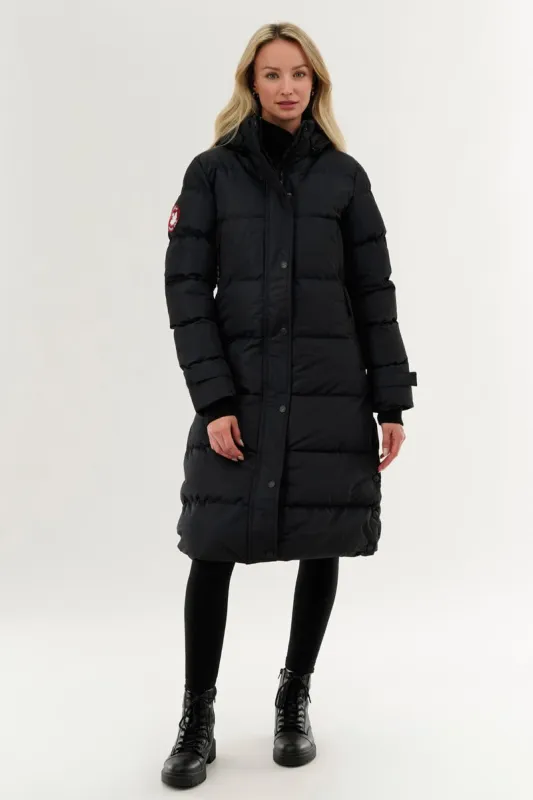 Canada Weather Gear Quilted Maxi Parka Jacket - Navy sold by Fairweather