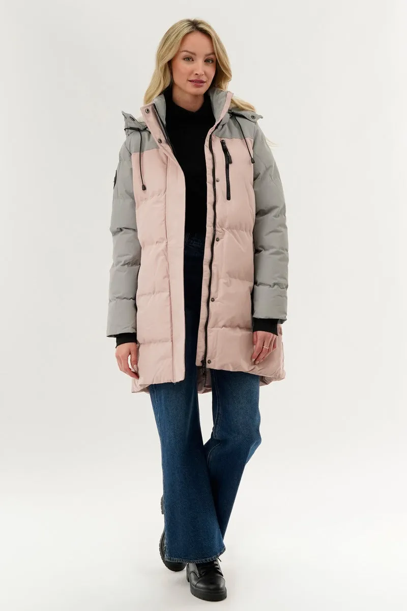 Canada Weather Gear Colour Block Puffer Parka Jacket - Pink sold by Fairweather product image thumbnail 5