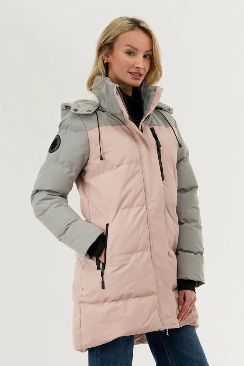 Canada Weather Gear Colour Block Puffer Parka Jacket - Pink sold by Fairweather product image thumbnail 2